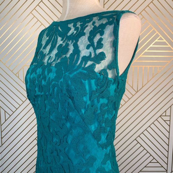 Tadashi Shoji Emerald Green Cocktail Dress - Picture 9 of 12